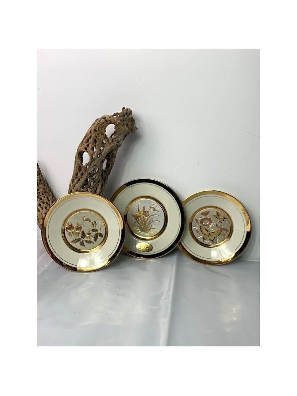 Art of Chokin Dynasty Gallery 24K Gold Trim Plates